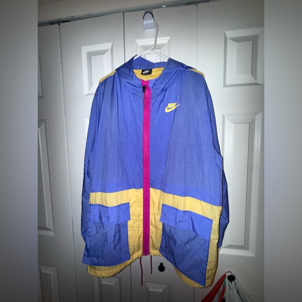 Nike Windbreaker Jacket Size 2X
Colorblock Purple Yellow Retro - Picture 2 of 7